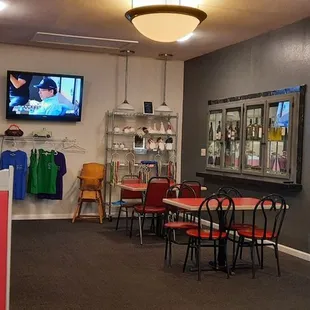 the dining area