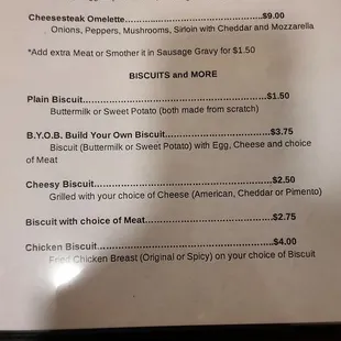 the menu