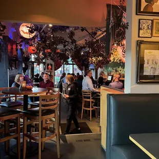 Main floor bar - decorated for Halloween