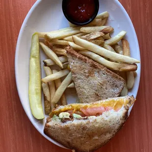 Grilled Three Cheese Classic with Bacon and Avocado