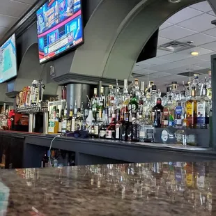 a bar with a lot of liquor