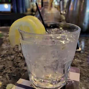 a glass of lemonade