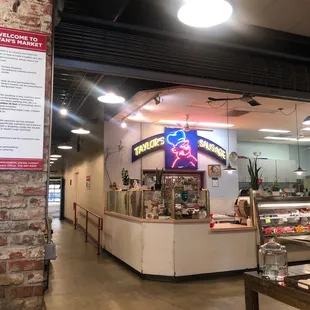 the inside of the restaurant