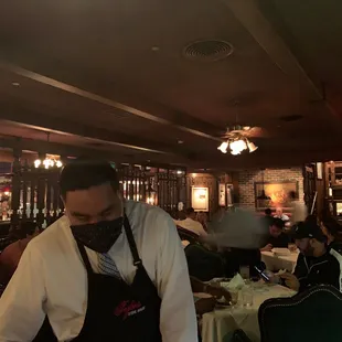 Inside restaurant
