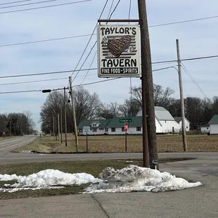 a sign for taylor&apos;s tavern