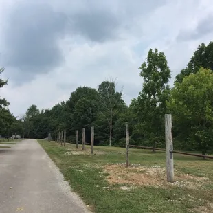 The horse sites... RVs to the left and the horses to be stationed to the right