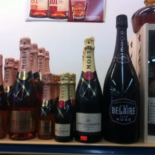 bottles of alcohol on a shelf