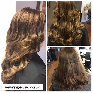 Balayage and hair extensions