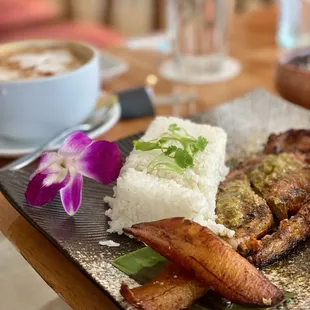 Churrasco con Chimuchurri. We got so excited to eat that we cut into the steak before we took a picture  It was delicious!