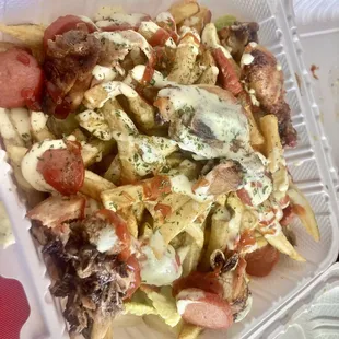 Salchipapa con Pollo