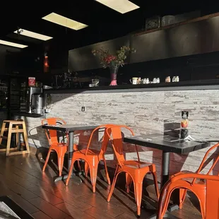 The right side of restaurant is grilling