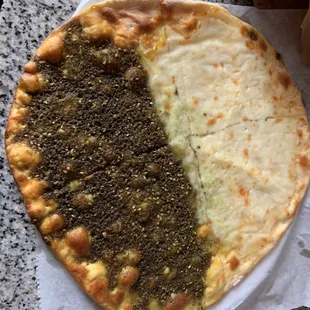 cheese &quot;pizza&quot; with za&apos;atar