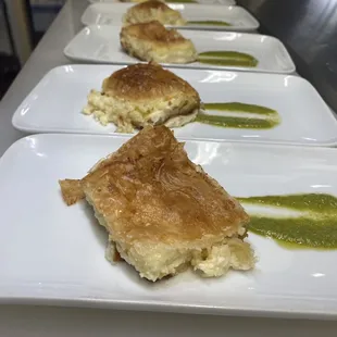 Gollash: layers of buttery phyllo dough with a mix of three cheeses