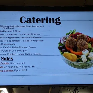 Catering menu