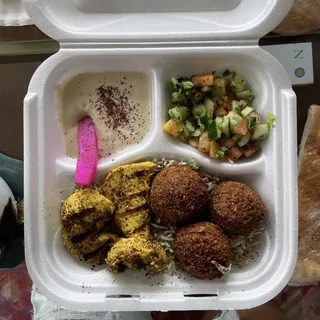 Falafel and Chicken Kabab Combo
