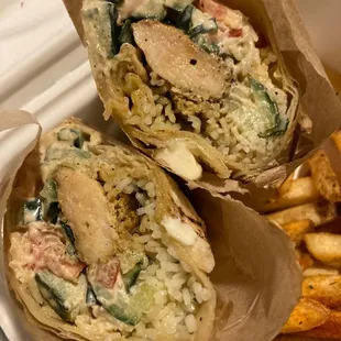 chicken kabob wrap