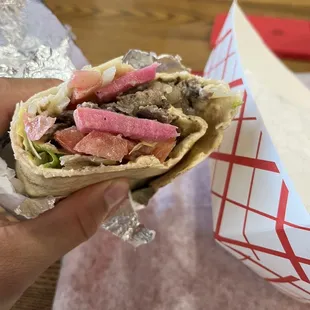 Lamb & Beef Shawarma wrap