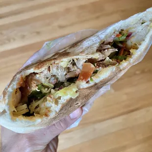 Chicken Shawarma Sandwich in Fresh pita