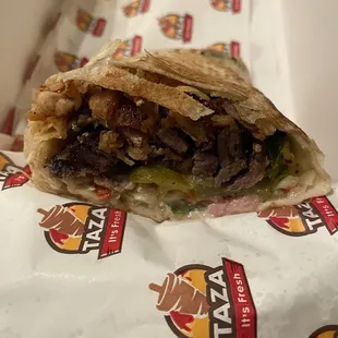 Beef and chicken SHRAK with everything