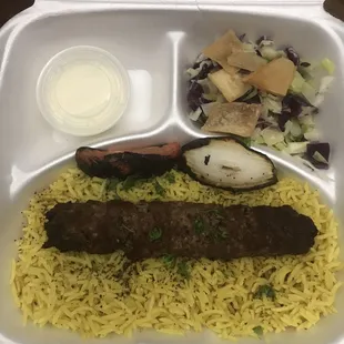 Beef Kabab with Rice