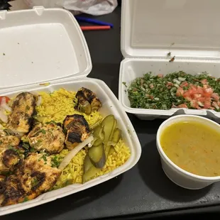 Chicken Shish Kabob Tabbouli Salad
