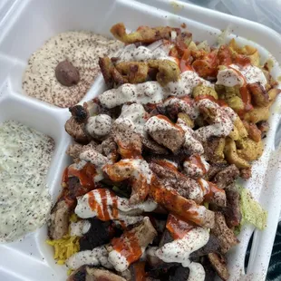 Three Meat over rice (Plate)