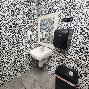 Very nice and clean women&apos;s restroom.