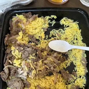 I got beef shawarma over rice. Absolutely mid