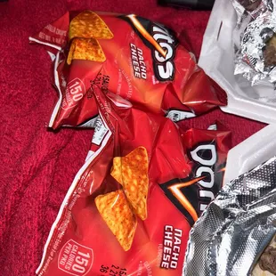 a bag of tortilla and chips