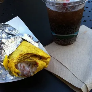 Bean and cheese burrito on chipotle