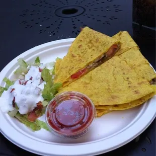 Carne asada super quesadilla on chipotle