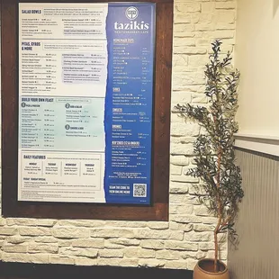 the menu