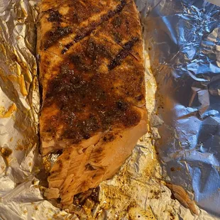 Salmon add on minus a chunk that I shared with BIL.