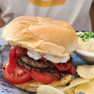Lamb burger