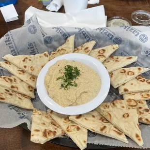 Hummus and pita bread