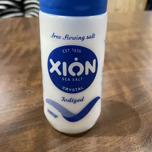 Greek salt shakers on the tables