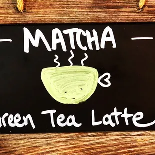 Try our new and tasty MATCHA Green Tea Latte! 

 Also available Iced or Blended