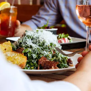 Kale &amp; Chilies Salad with Brisket