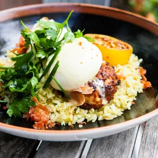 Crab Cake Benedict at Brunch