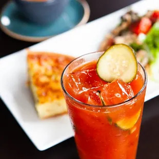 Bloody Mary and Quiche at Brunch