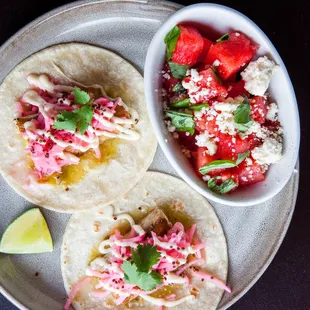 Fish Tacos and Seasonal Sides