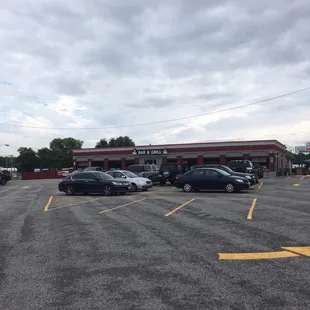 Outside and parking area