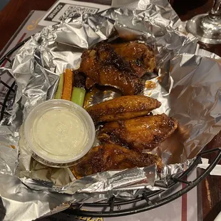 Honey old bay wings