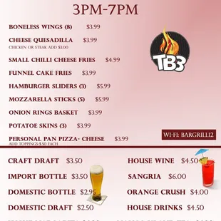 Happy Hour Specials