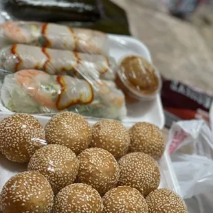 a variety of food items