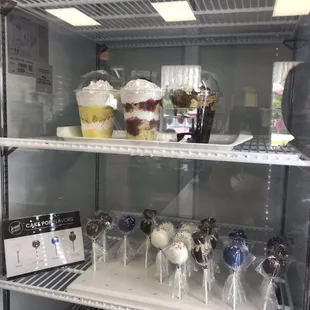 Cake pops and parfaits