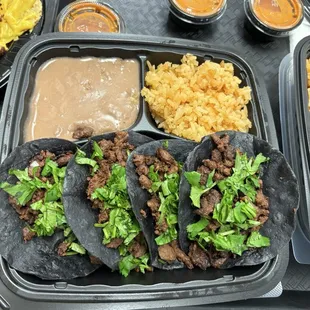 Asada taco plate