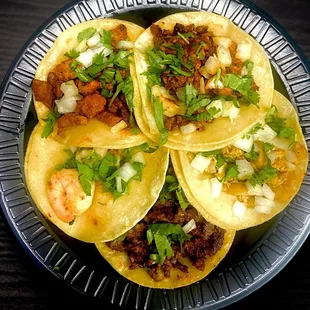 asada, pastor,chicken,shrimp