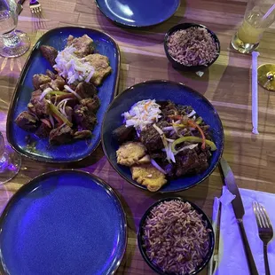 Griot (left), oxtail (right)