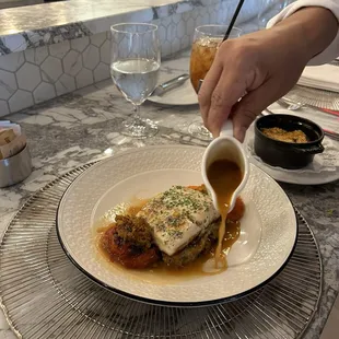 Tritop with stone crab stuffing
